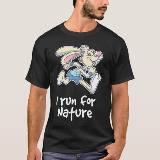 I Run Nature Cute Bunny Running Rabbit Animal Kids T-Shirt (Vorderseite)