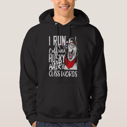 I run on Caffeine & Husky Hair cool dog Hoodie (Vorderseite)