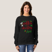 I Run On Coffee And Christmas Cheer  Saying Xmas Sweatshirt (Vorne ganz)