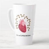 I Run on Coffee and Love Mug Milchtasse (Linke Ecke)