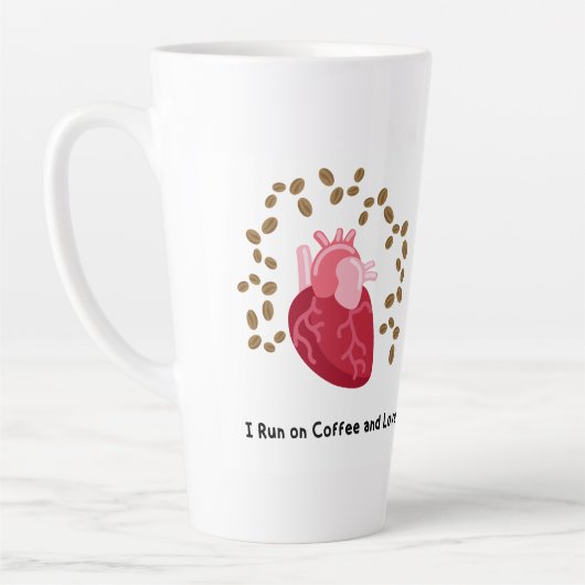 I Run on Coffee and Love Mug Milchtasse (Links)