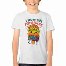 I Run on Popsicles - Colorful Summer T - Shirt für