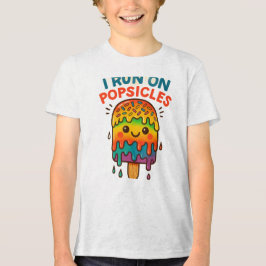 I Run on Popsicles - Colorful Summer T - Shirt für