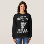 I run on shooting beer and cuss words hoodie long (Vorne ganz)