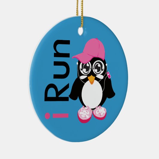 i Run Penguin Keramik Ornament (Rechts)