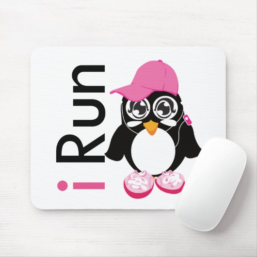 i Run Penguin Mousepad (Mit Mouse)