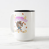 I Run So I Can Eat Pie Turkey Trot Runne Zweifarbige Tasse (Vorderseite Links)