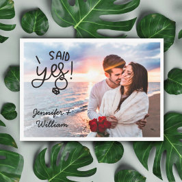 I said yes engagement QR Code 2 Foto Save The Date