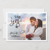 I said yes engagement QR Code 2 Foto Save The Date (Vorderseite)