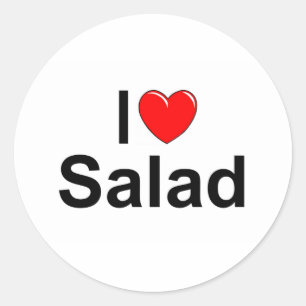I Salat der Liebe-(Herz) Runder Aufkleber