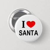 I ❤️ SANTA I LIEBE SANTA I HERART SANTA BUTTON (Vorne & Hinten)