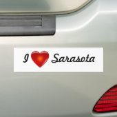 ♥ I Sarasota-Autoaufkleber Autoaufkleber (Auf Auto)