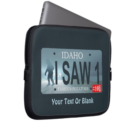 "I Saw 1" Sasquatch Lizenzplatte Laptopschutzhülle (Vorne Rechts)