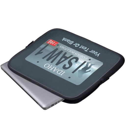 "I Saw 1" Sasquatch Lizenzplatte Laptopschutzhülle (Vorne Knopf)