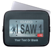 "I Saw 1" Sasquatch Lizenzplatte Laptopschutzhülle (Vorderseite)