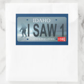 "I Saw 1" Sasquatch Lizenzplatte Rechteckiger Aufkleber (Tasche)