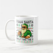 I Saw Santa Splitting The G, Santa Beer Drinking C Kaffeetasse (Links)