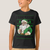 I Saw Santa Splitting The G, Santa Beer Drinking C T-Shirt (Vorderseite)