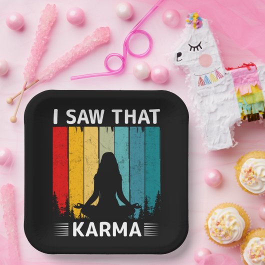 I Saw That Karma Pappteller (Party)