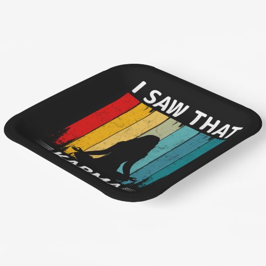 I Saw That Karma Pappteller (Gewinkelt)