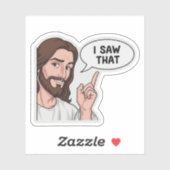  i saw that meme Sticker  Funny Meme Sticker (Blatt)