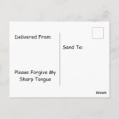 I Say Things That Sting Funny Wasp Apology Postkarte (Rückseite)