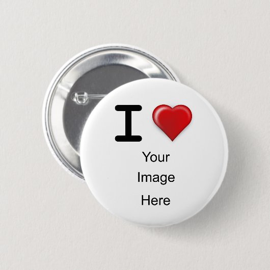 I Schablone der Liebe-(Herz) Button (Vorne & Hinten)