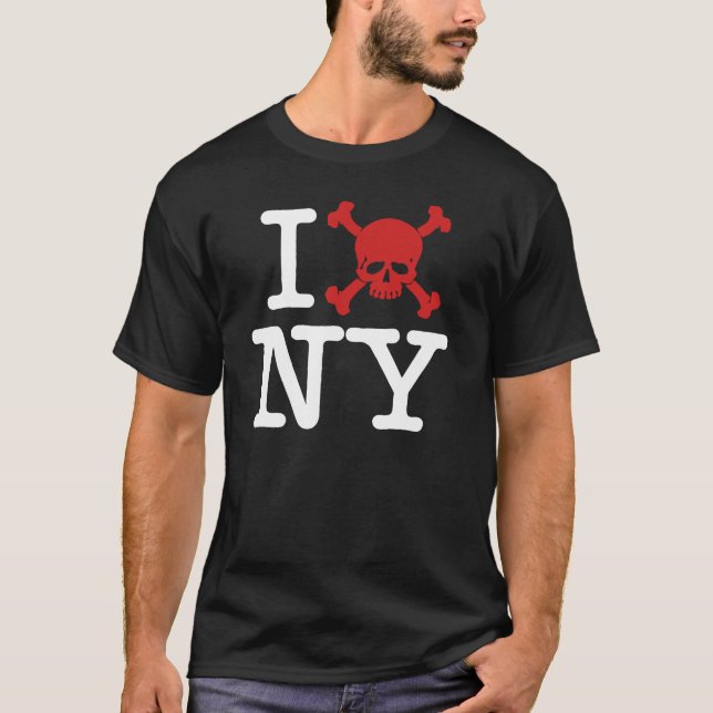 I "Schädel" NY T-Shirt (Vorderseite)