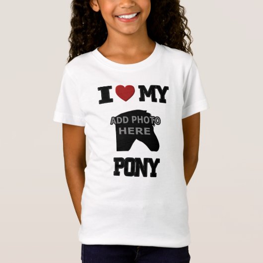 I SCHERZT LIEBE MEIN PONY T - SHIRT - ADDIEREN SIE (Vorderseite)