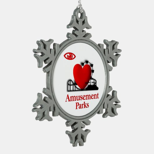 I SCHNEEFLOCKEN Zinn-Ornament (Links)