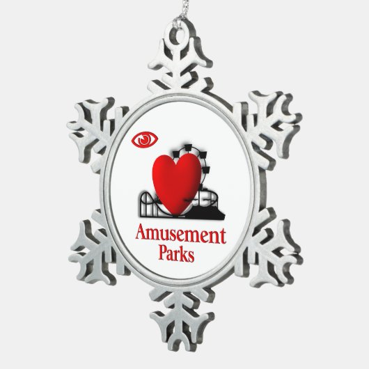 I SCHNEEFLOCKEN Zinn-Ornament (Rechts)