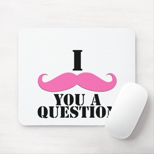 I Schnurrbart Sie ein Fragen-Rosa-Schnurrbart Mousepad (Mit Mouse)