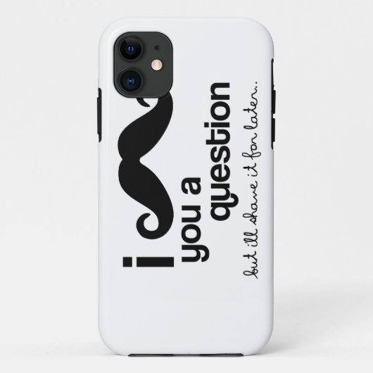 I Schnurrbart Sie eine Frage Case-Mate iPhone Hülle (Rückseite)