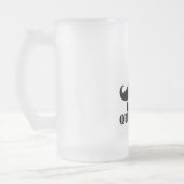 I Schnurrbart Sie eine Frage Mattglas Bierglas (Links)