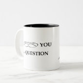 I Schnurrbart Sie eine Frage Zweifarbige Tasse (Vorderseite Links)