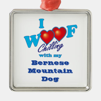 I Schuss Bernese Gebirgshund Silbernes Ornament