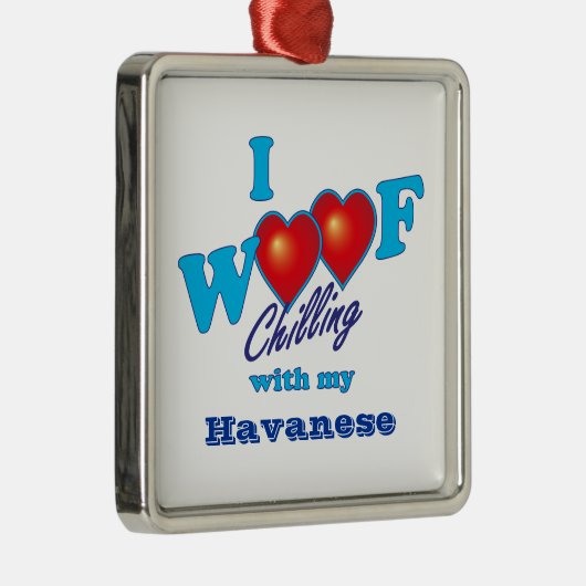 I Schuss Havanese Ornament Aus Metall (Rechts)