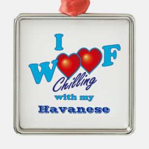 I Schuss Havanese Ornament Aus Metall