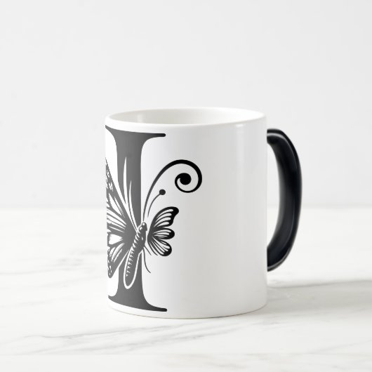 I Schwarzer Butterfly Verwandlungstasse (VorderseiteRechts)