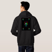 I schwarzer Hoodie der Liebe-Kunst-Männer Zip (Schwarz voll)