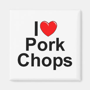 I Schweinekoteletts der Liebe-(Herz) Magnet