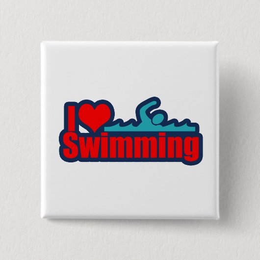 I schwimmende Liebe Button (Vorderseite)