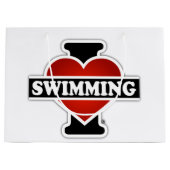I schwimmende Liebe Große Geschenktüte (Vorderseite)