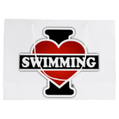 I schwimmende Liebe Große Geschenktüte (Rückseite)