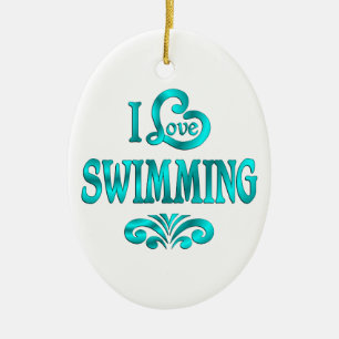 I schwimmende Liebe Keramik Ornament