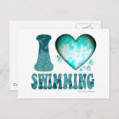 I schwimmende Liebe Postkarte (Vorne/Hinten)