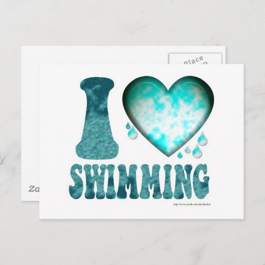 I schwimmende Liebe Postkarte (Vorne/Hinten)