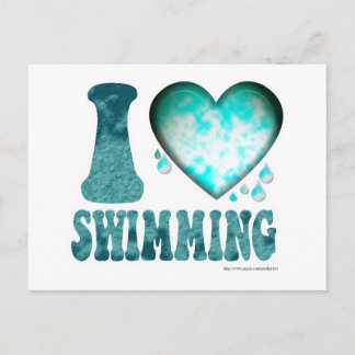 I schwimmende Liebe Postkarte
