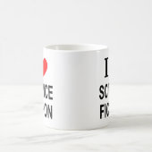 I ❤️ SCIENCE FICTION I LIEBE SCIENCE FICTION ICH H KAFFEETASSE (Mittel)