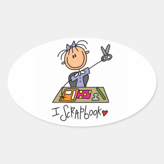 I Scrapbook Oval Stickers (Vorderseite)